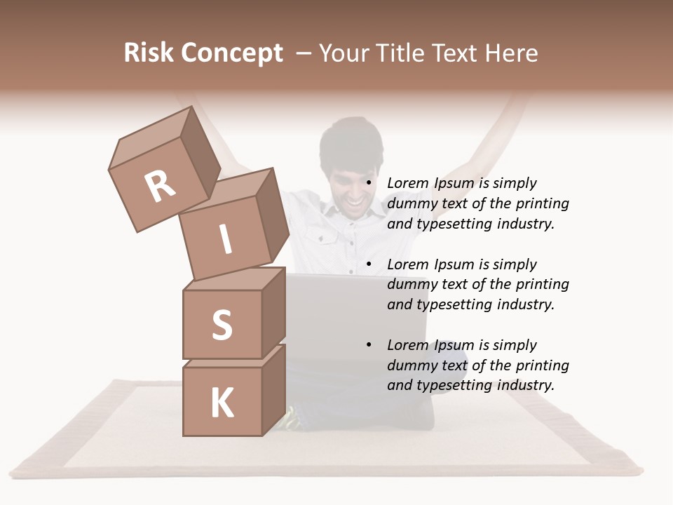 Showcase Portrait Center PowerPoint Template