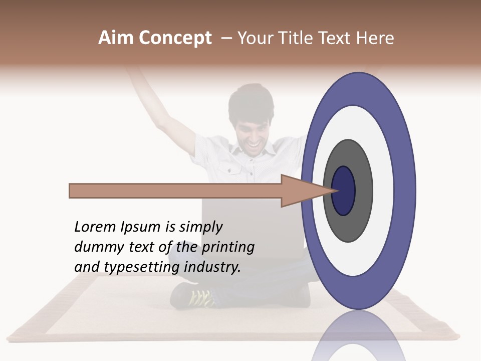 Showcase Portrait Center PowerPoint Template