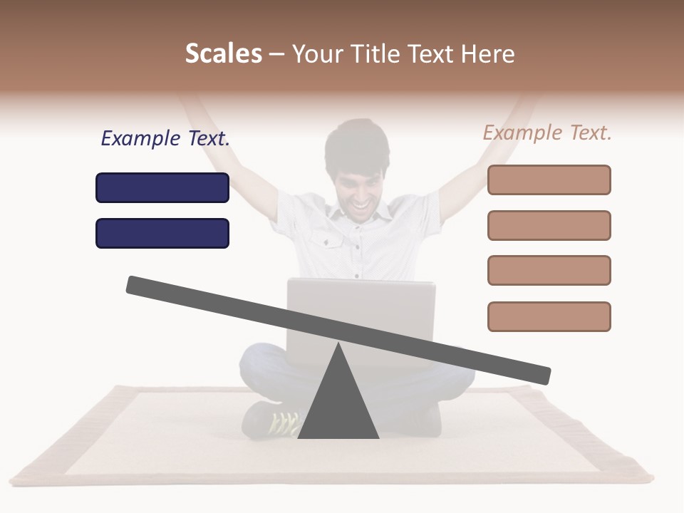 Showcase Portrait Center PowerPoint Template