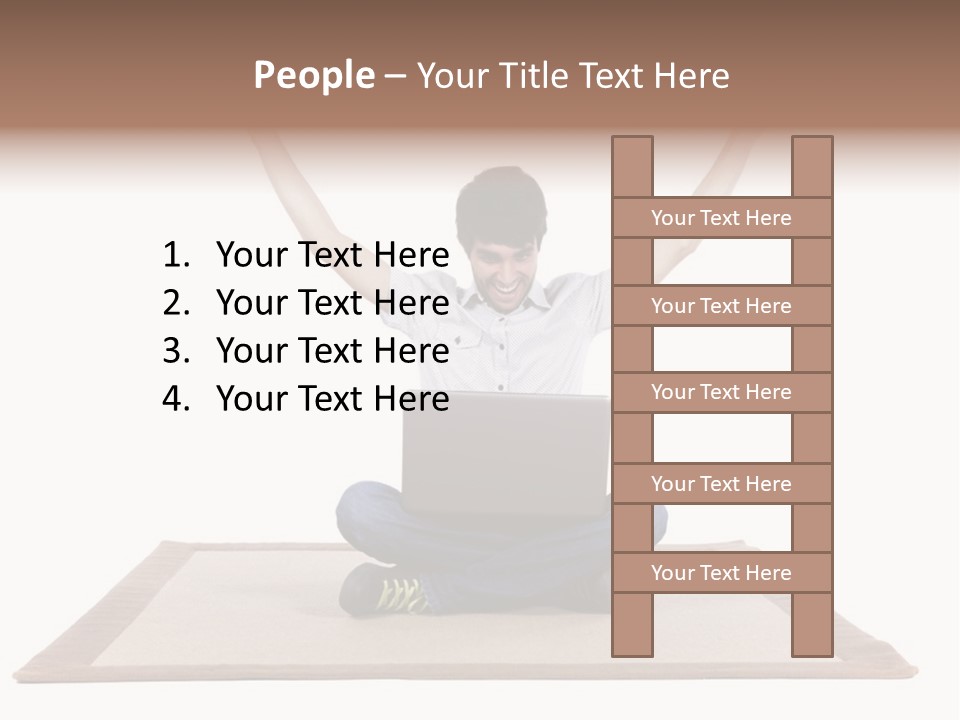 Showcase Portrait Center PowerPoint Template