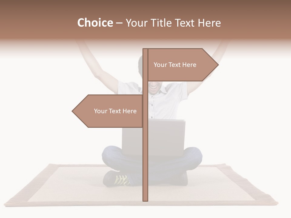 Showcase Portrait Center PowerPoint Template