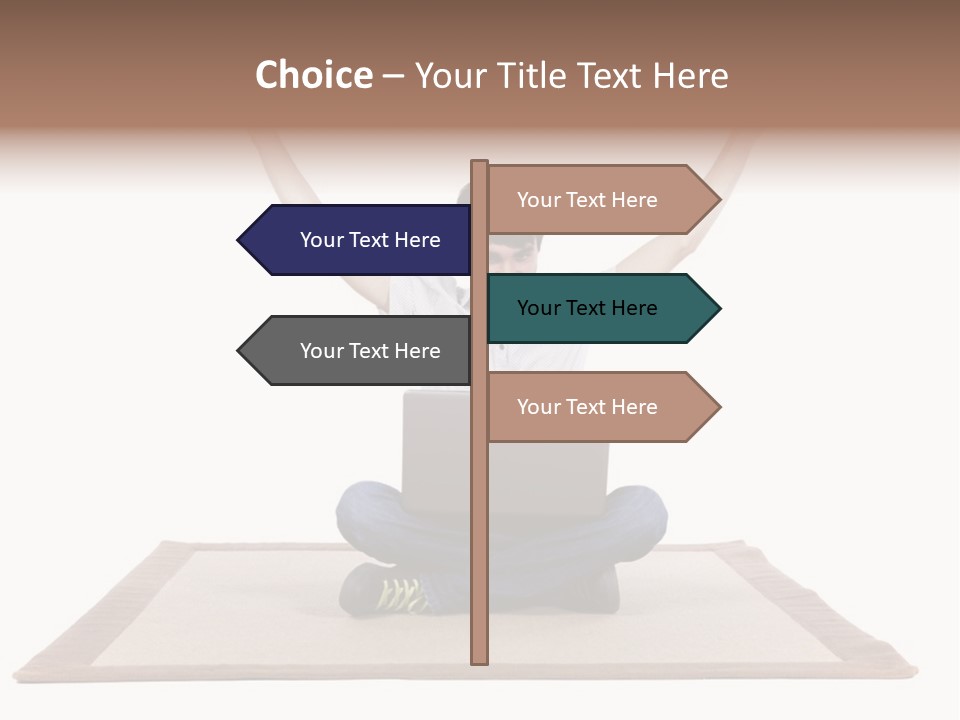 Showcase Portrait Center PowerPoint Template