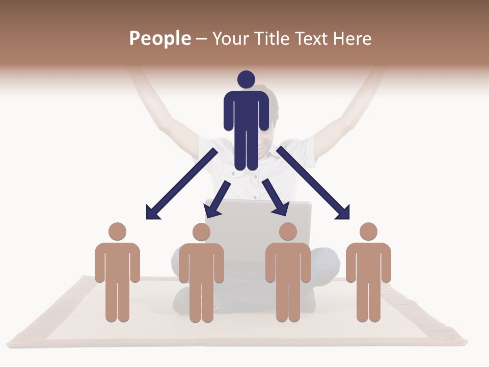 Showcase Portrait Center PowerPoint Template