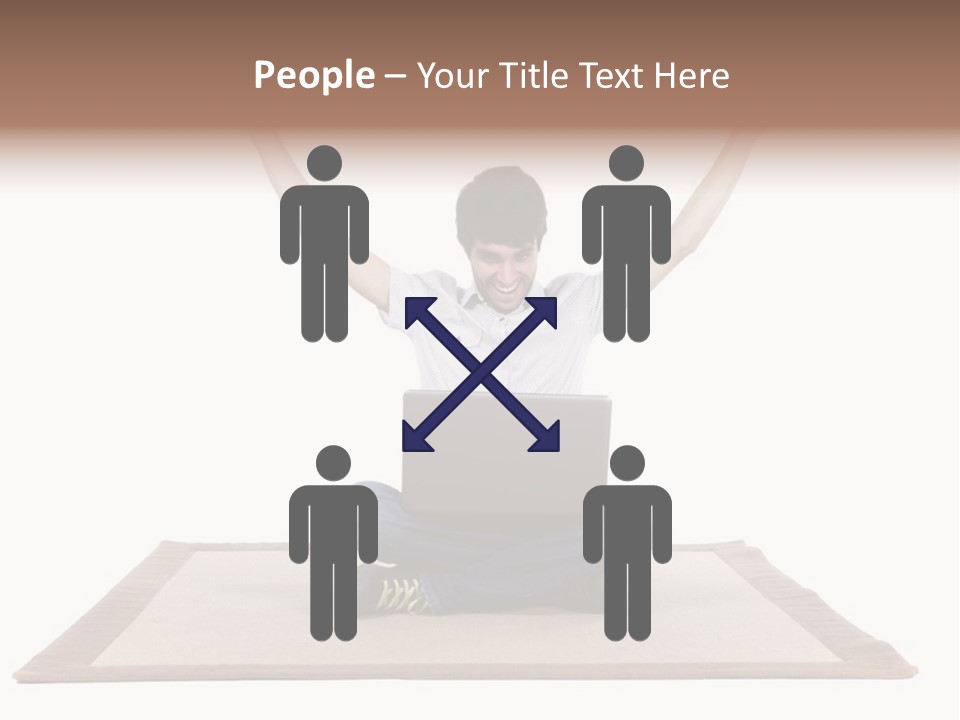 Showcase Portrait Center PowerPoint Template