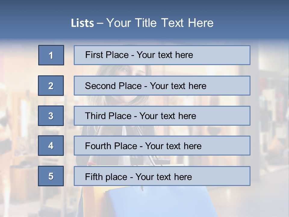 A Woman Holding Shopping Bags In Front Of A Store PowerPoint Template