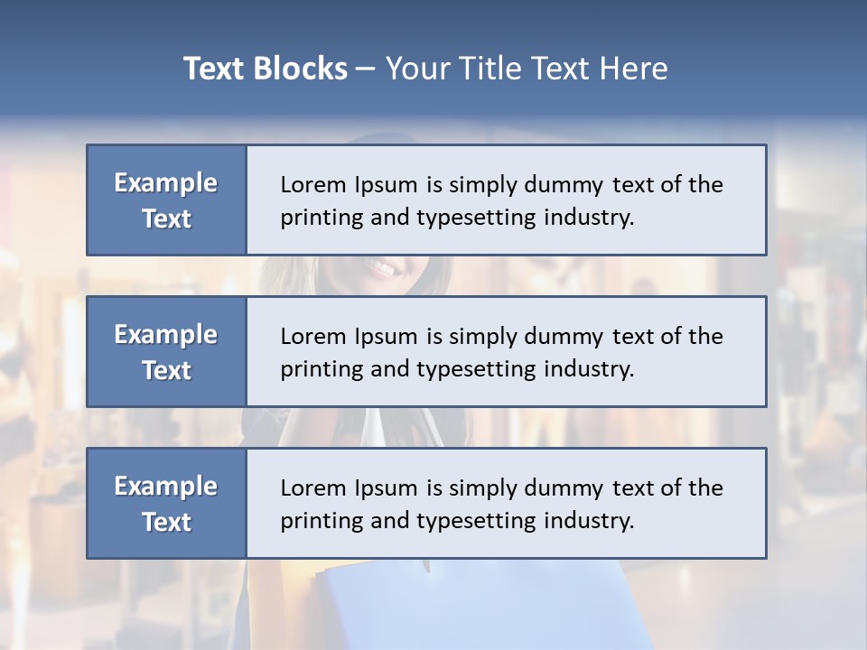 A Woman Holding Shopping Bags In Front Of A Store PowerPoint Template