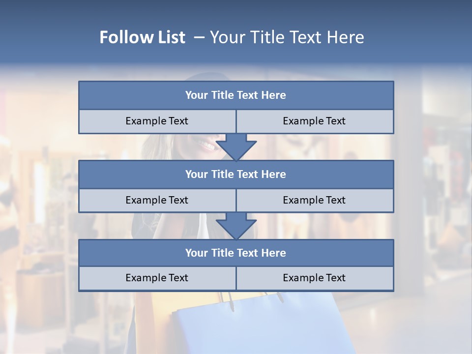 A Woman Holding Shopping Bags In Front Of A Store PowerPoint Template