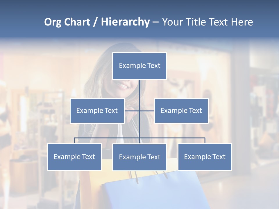 A Woman Holding Shopping Bags In Front Of A Store PowerPoint Template