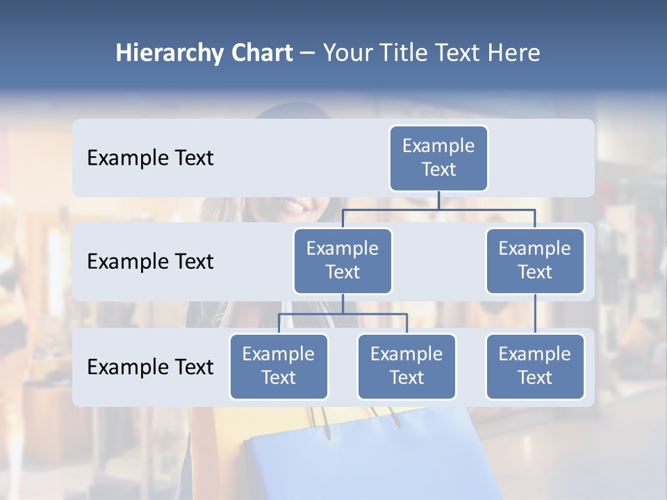 A Woman Holding Shopping Bags In Front Of A Store PowerPoint Template