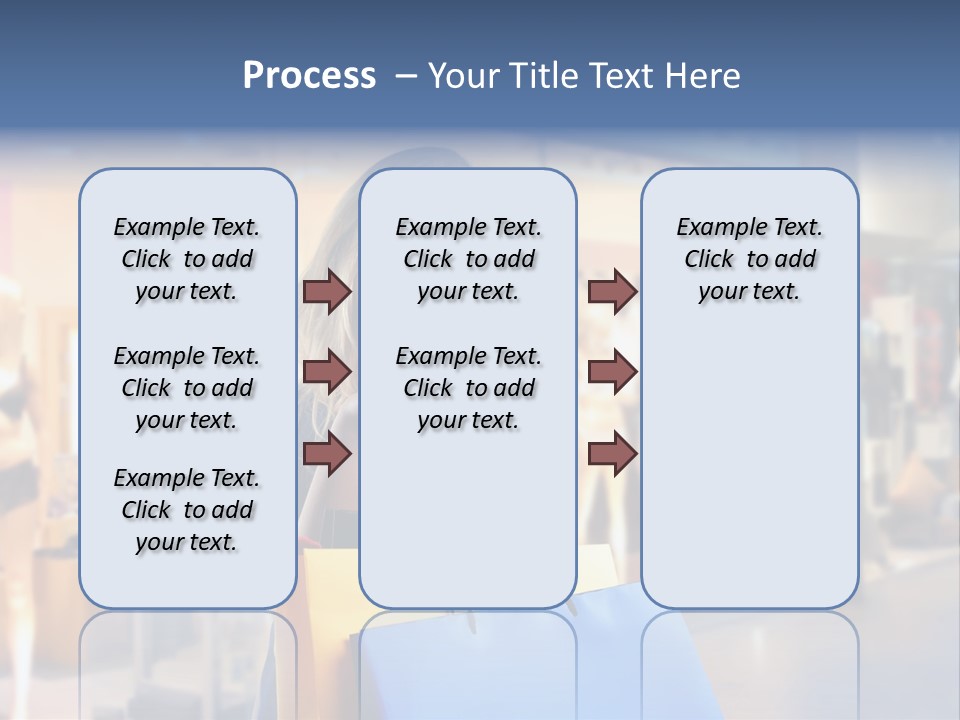 A Woman Holding Shopping Bags In Front Of A Store PowerPoint Template