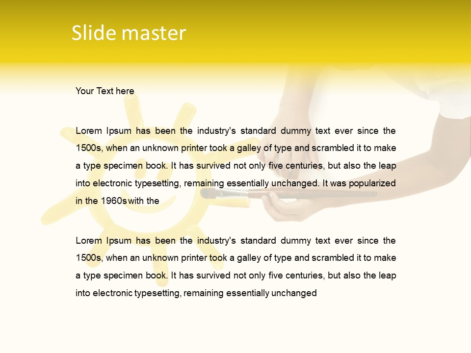 Sunbeam Yellow Imagination PowerPoint Template