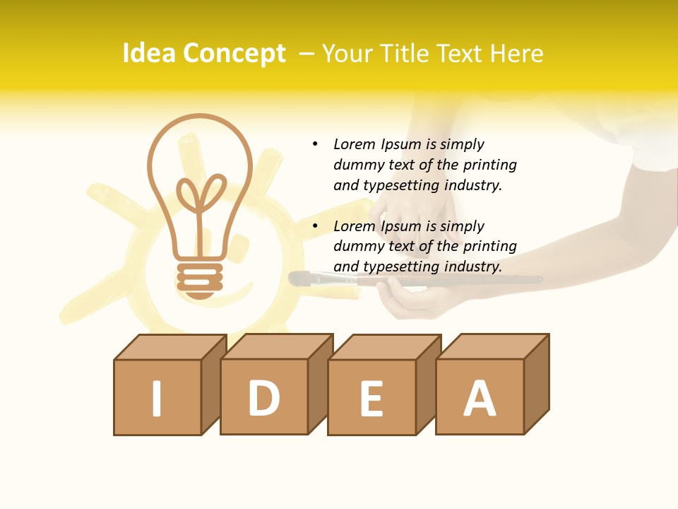 Sunbeam Yellow Imagination PowerPoint Template