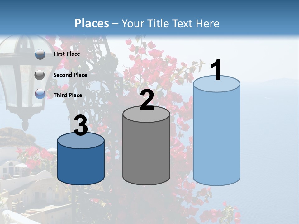 A Lamp Post With Flowers Growing On It PowerPoint Template