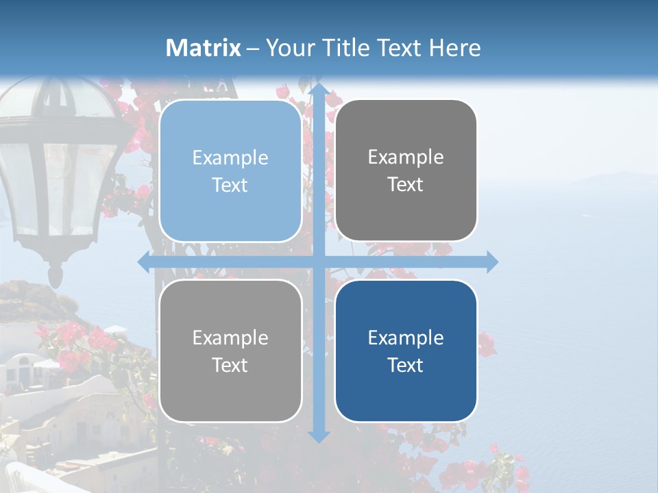 A Lamp Post With Flowers Growing On It PowerPoint Template