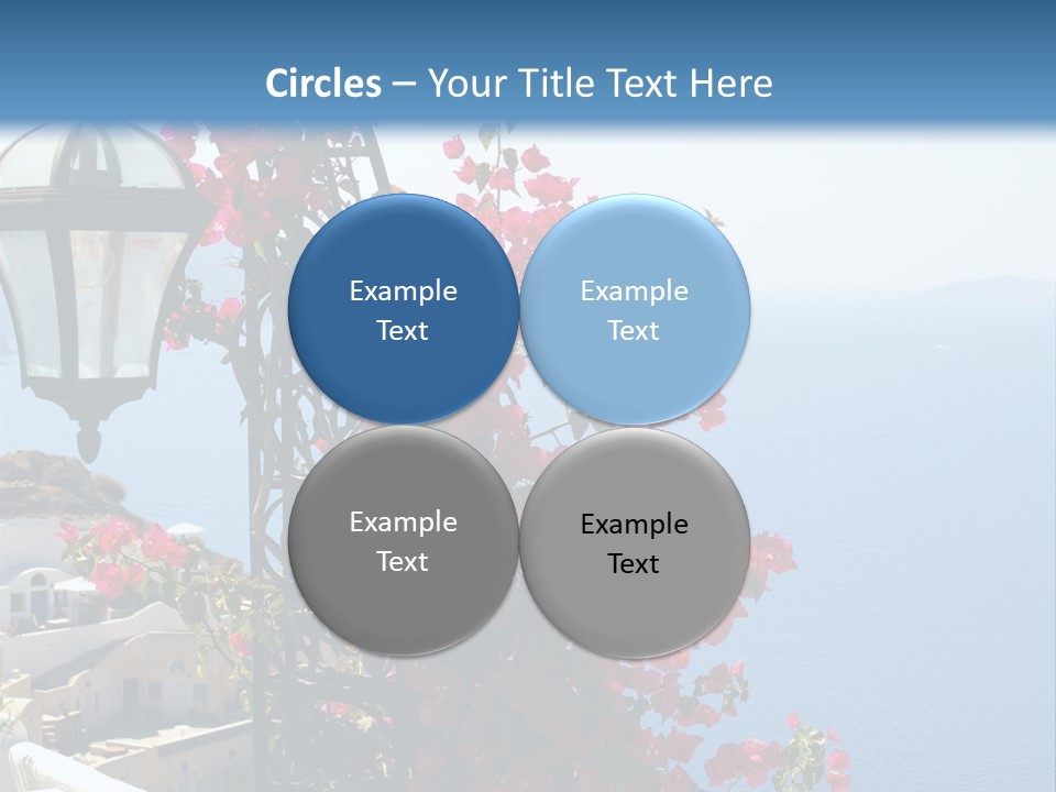 A Lamp Post With Flowers Growing On It PowerPoint Template