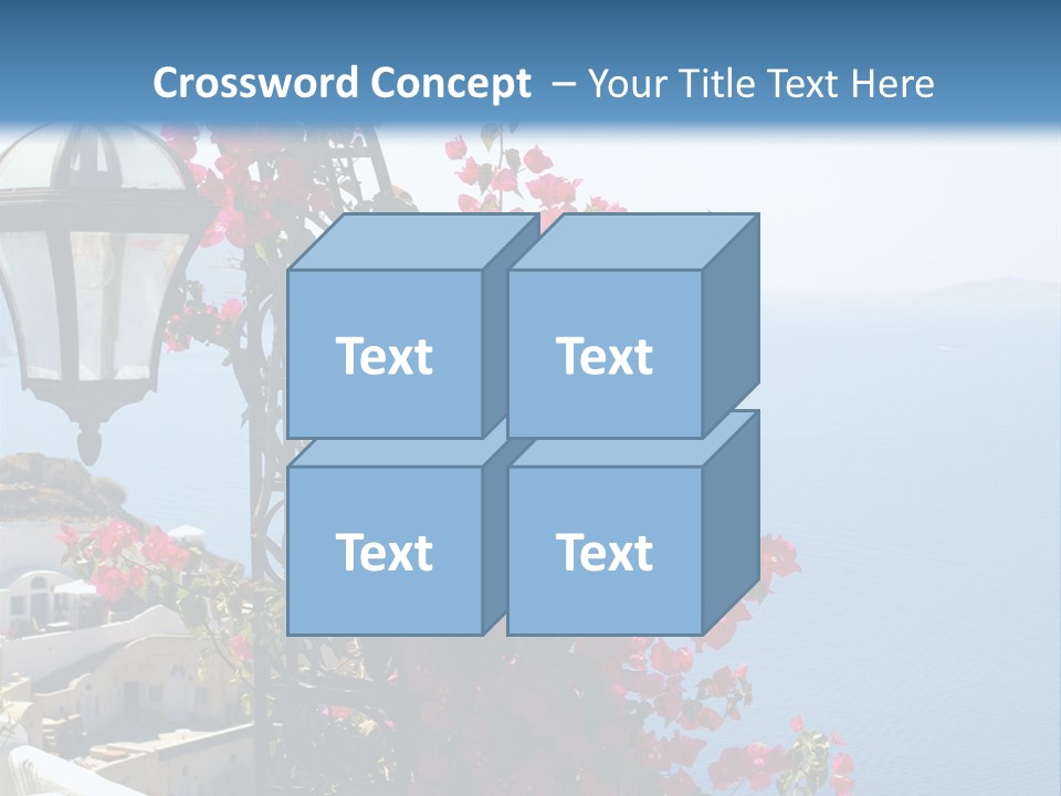 A Lamp Post With Flowers Growing On It PowerPoint Template