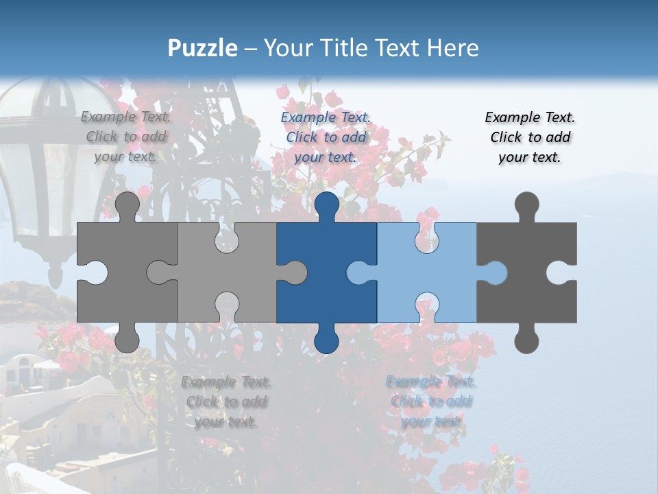 A Lamp Post With Flowers Growing On It PowerPoint Template