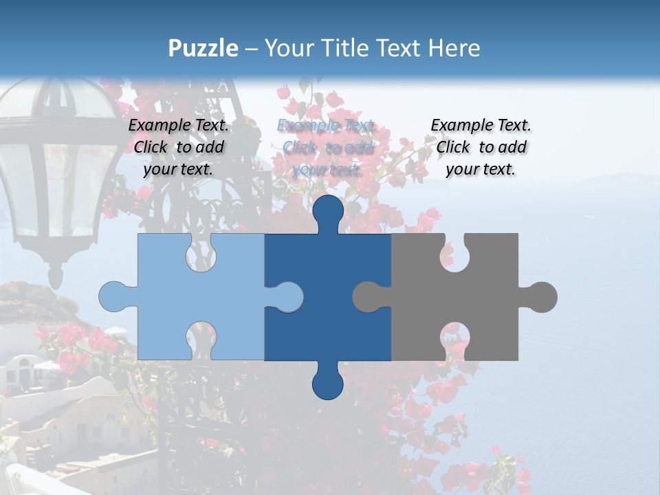 A Lamp Post With Flowers Growing On It PowerPoint Template