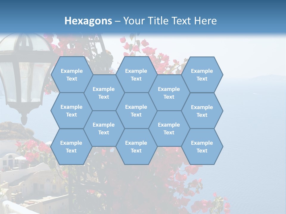 A Lamp Post With Flowers Growing On It PowerPoint Template