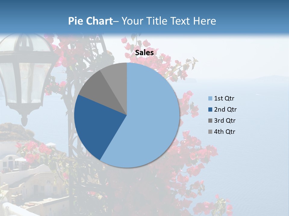 A Lamp Post With Flowers Growing On It PowerPoint Template