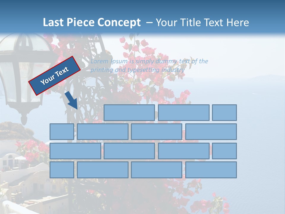 A Lamp Post With Flowers Growing On It PowerPoint Template