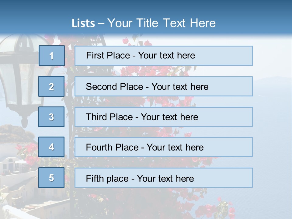 A Lamp Post With Flowers Growing On It PowerPoint Template