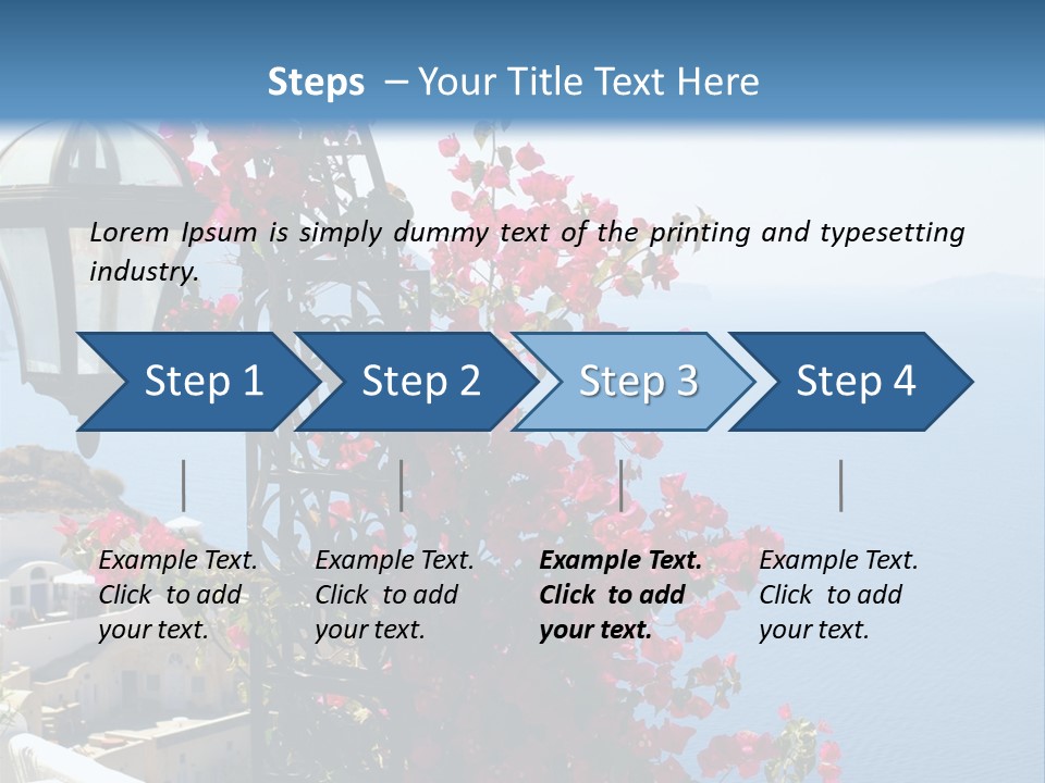 A Lamp Post With Flowers Growing On It PowerPoint Template