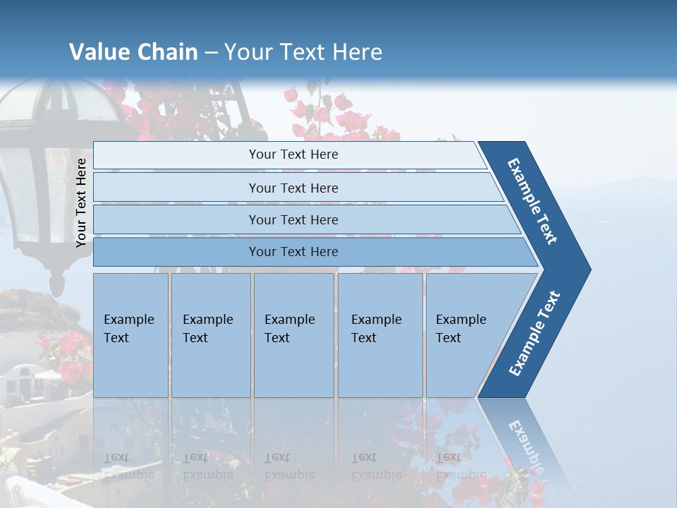 A Lamp Post With Flowers Growing On It PowerPoint Template