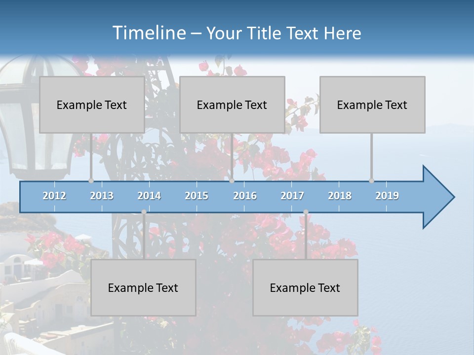 A Lamp Post With Flowers Growing On It PowerPoint Template