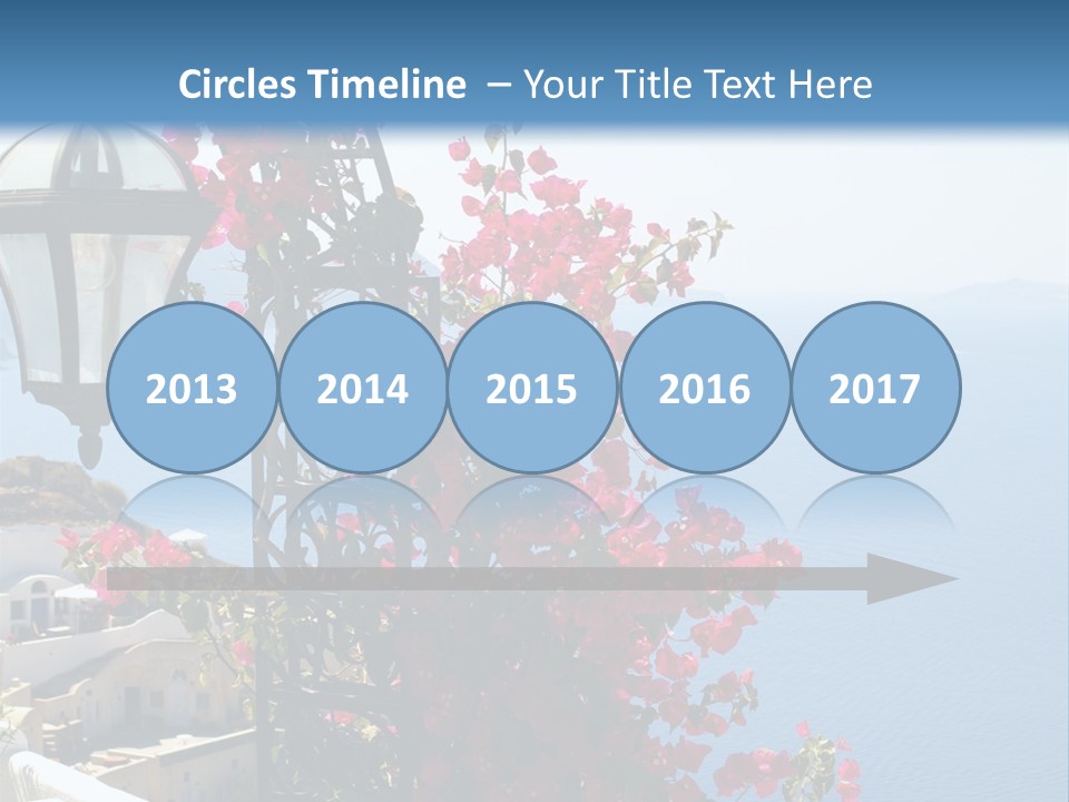 A Lamp Post With Flowers Growing On It PowerPoint Template