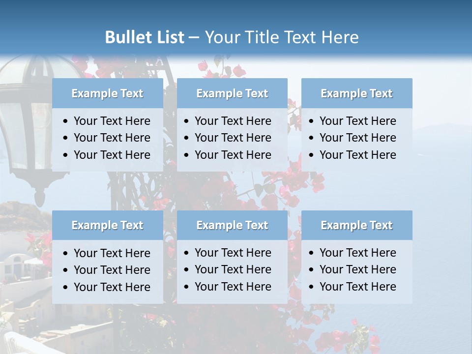 A Lamp Post With Flowers Growing On It PowerPoint Template