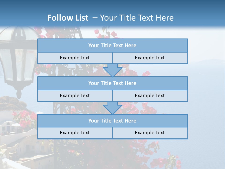 A Lamp Post With Flowers Growing On It PowerPoint Template