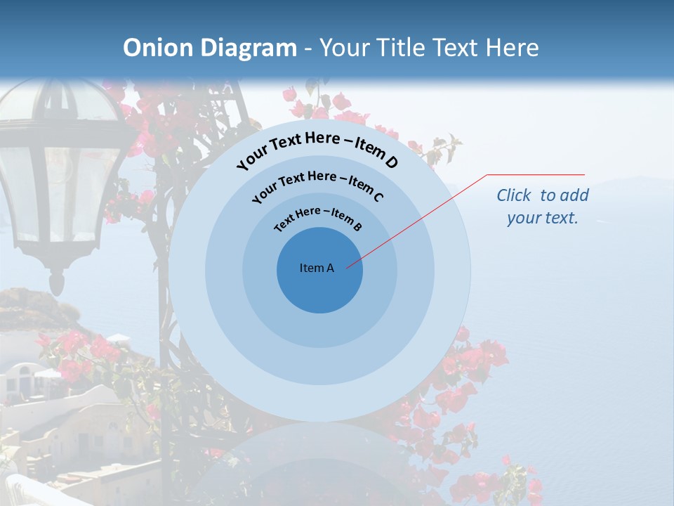 A Lamp Post With Flowers Growing On It PowerPoint Template