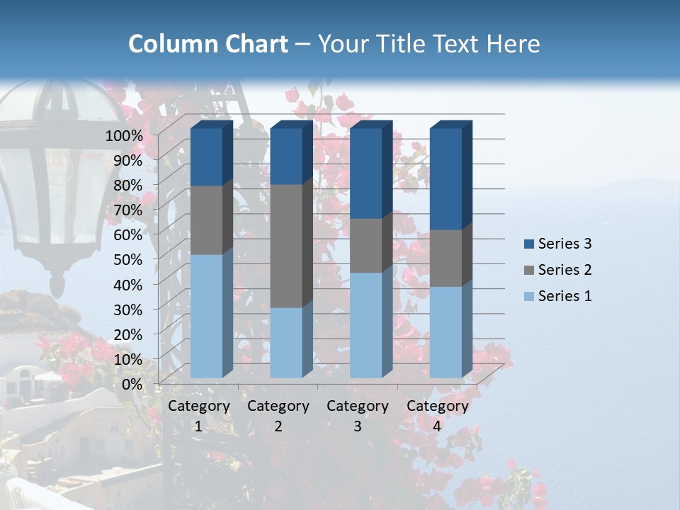 A Lamp Post With Flowers Growing On It PowerPoint Template