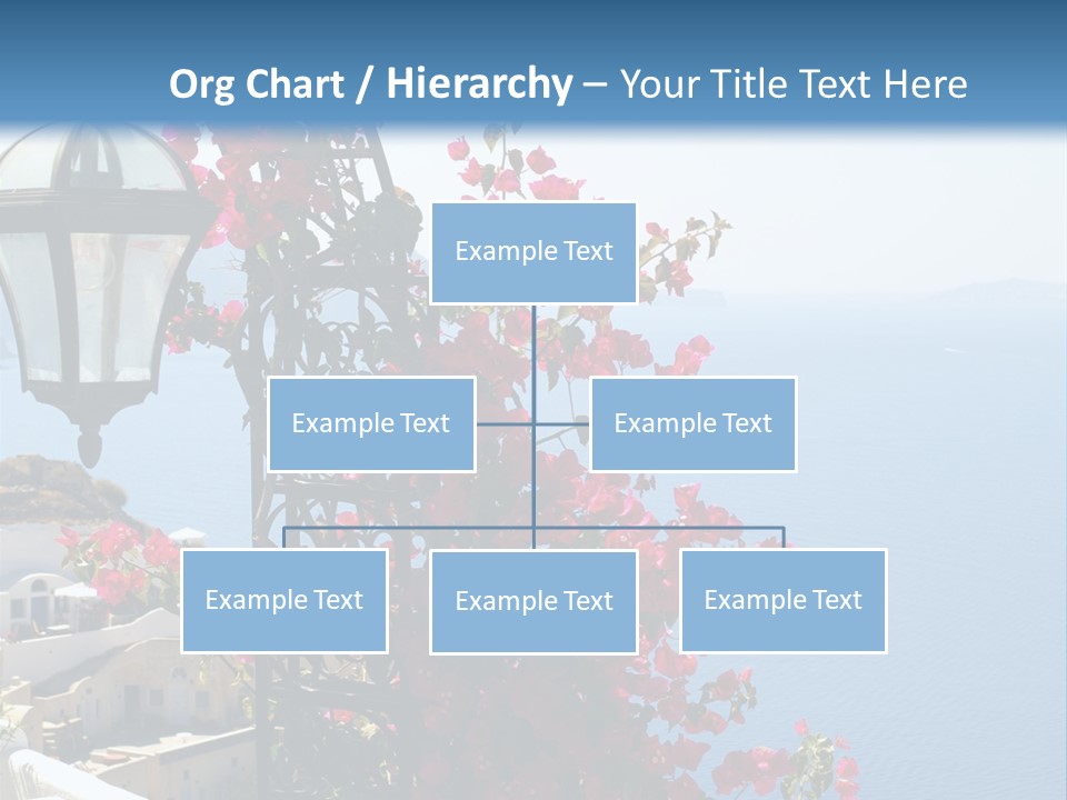 A Lamp Post With Flowers Growing On It PowerPoint Template