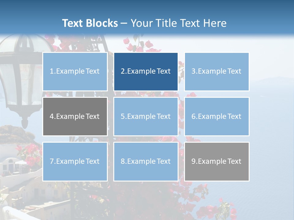 A Lamp Post With Flowers Growing On It PowerPoint Template