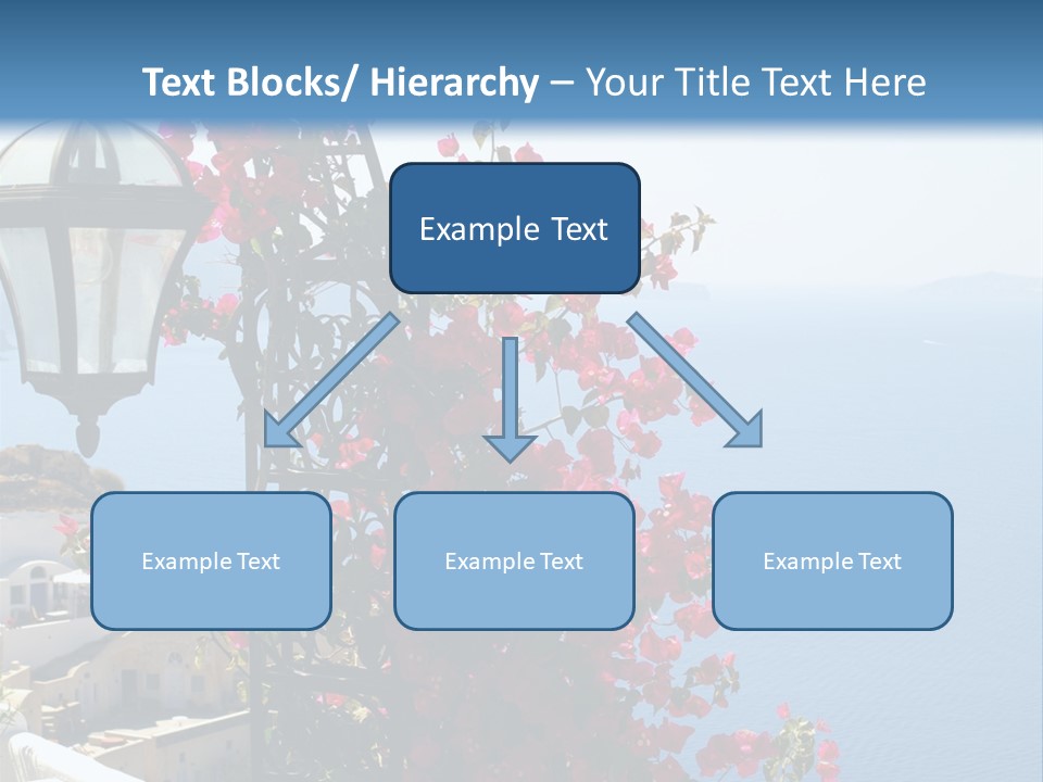 A Lamp Post With Flowers Growing On It PowerPoint Template