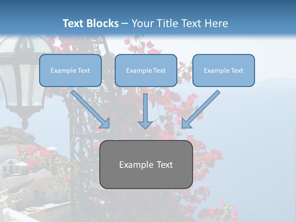 A Lamp Post With Flowers Growing On It PowerPoint Template