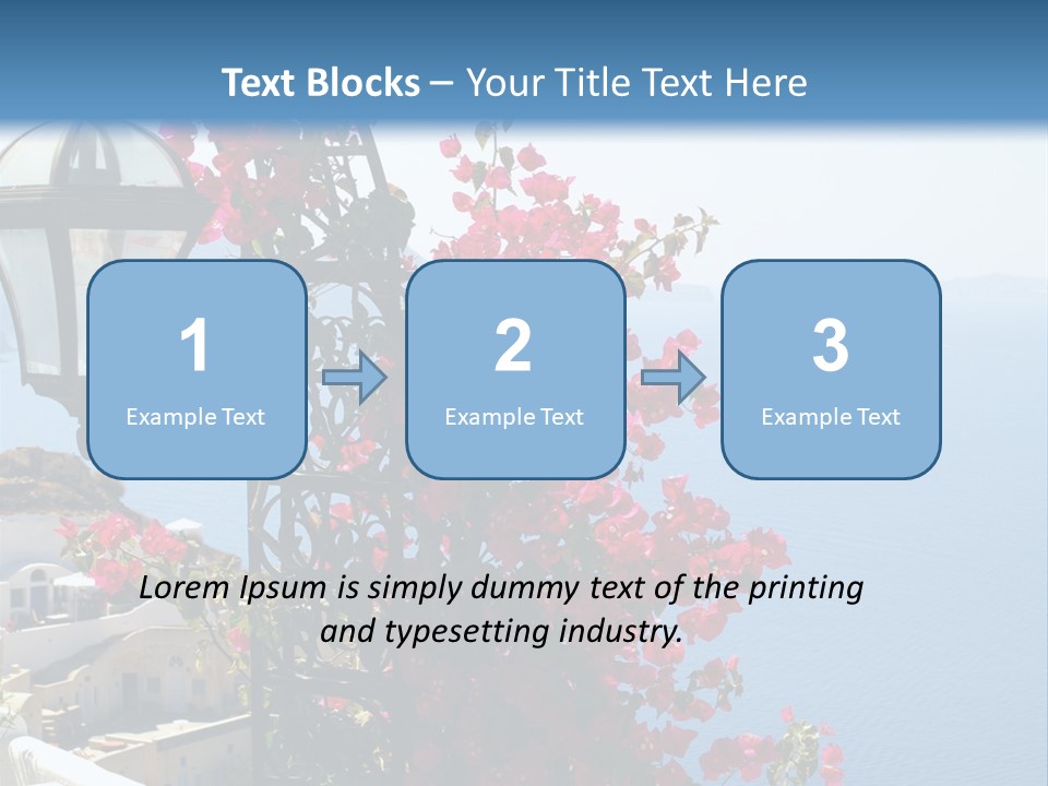 A Lamp Post With Flowers Growing On It PowerPoint Template