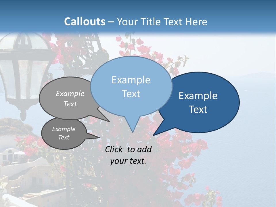 A Lamp Post With Flowers Growing On It PowerPoint Template