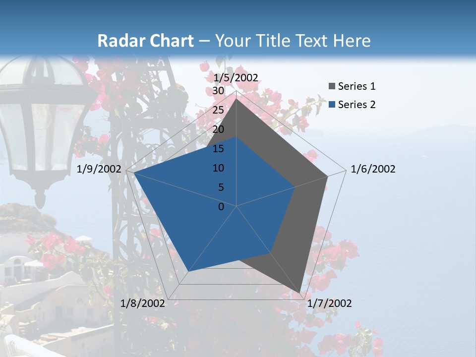 A Lamp Post With Flowers Growing On It PowerPoint Template