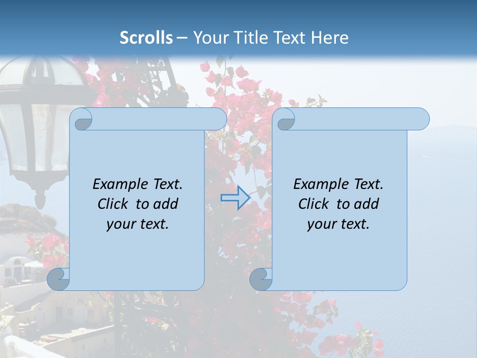A Lamp Post With Flowers Growing On It PowerPoint Template
