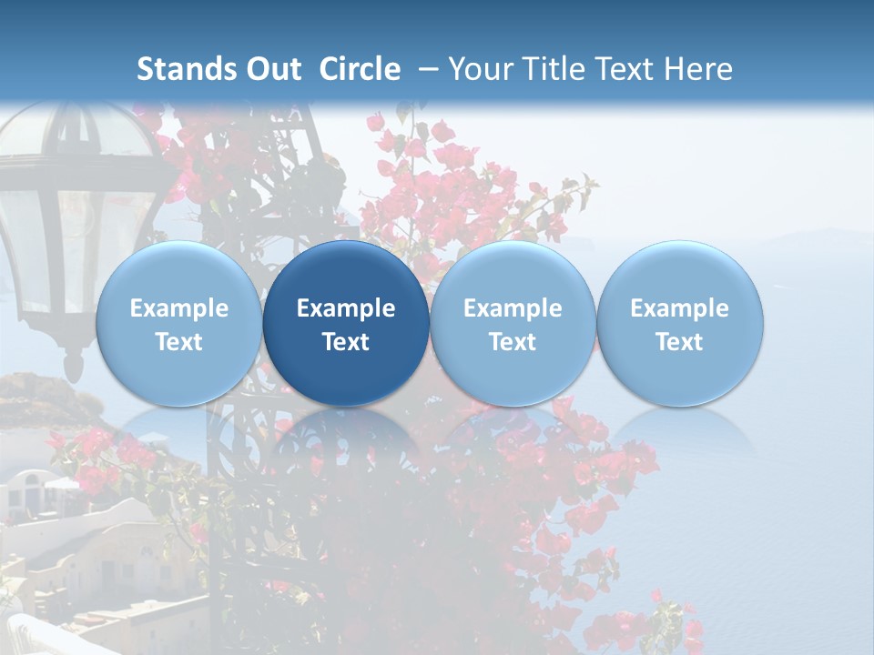 A Lamp Post With Flowers Growing On It PowerPoint Template