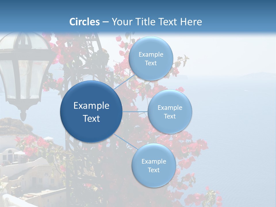 A Lamp Post With Flowers Growing On It PowerPoint Template