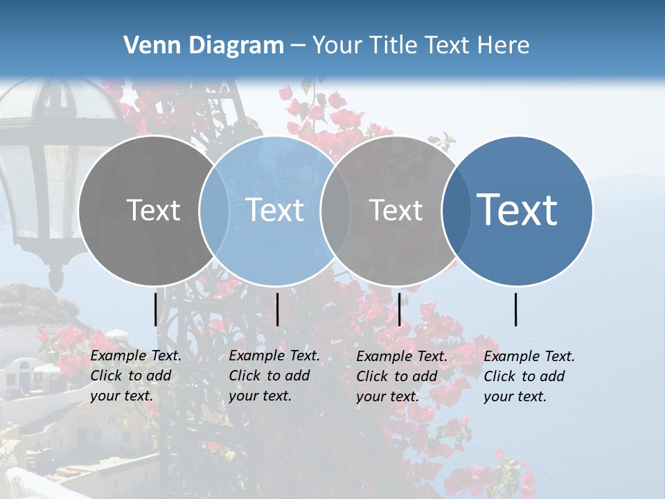 A Lamp Post With Flowers Growing On It PowerPoint Template