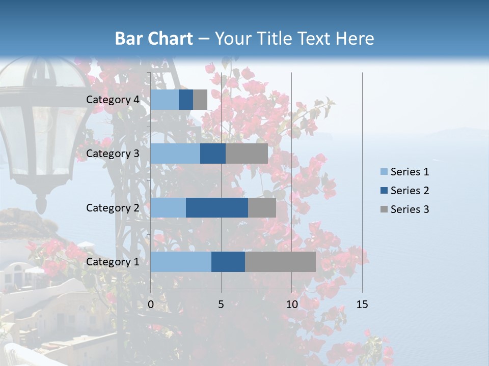 A Lamp Post With Flowers Growing On It PowerPoint Template
