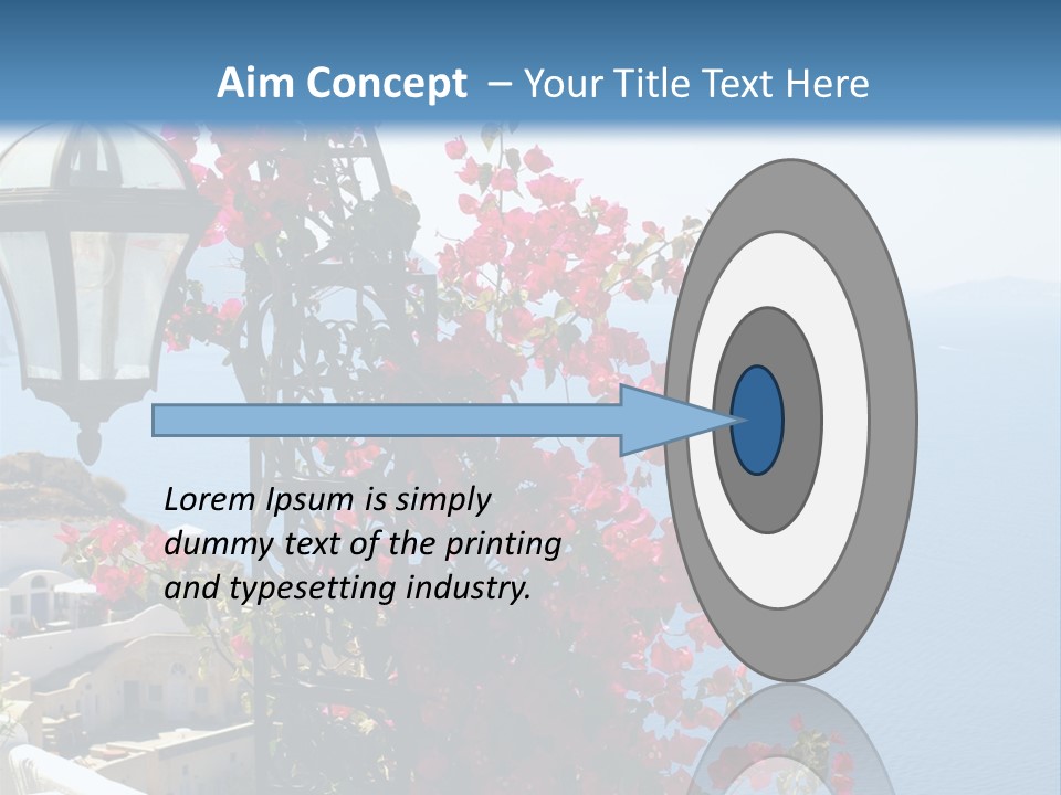 A Lamp Post With Flowers Growing On It PowerPoint Template
