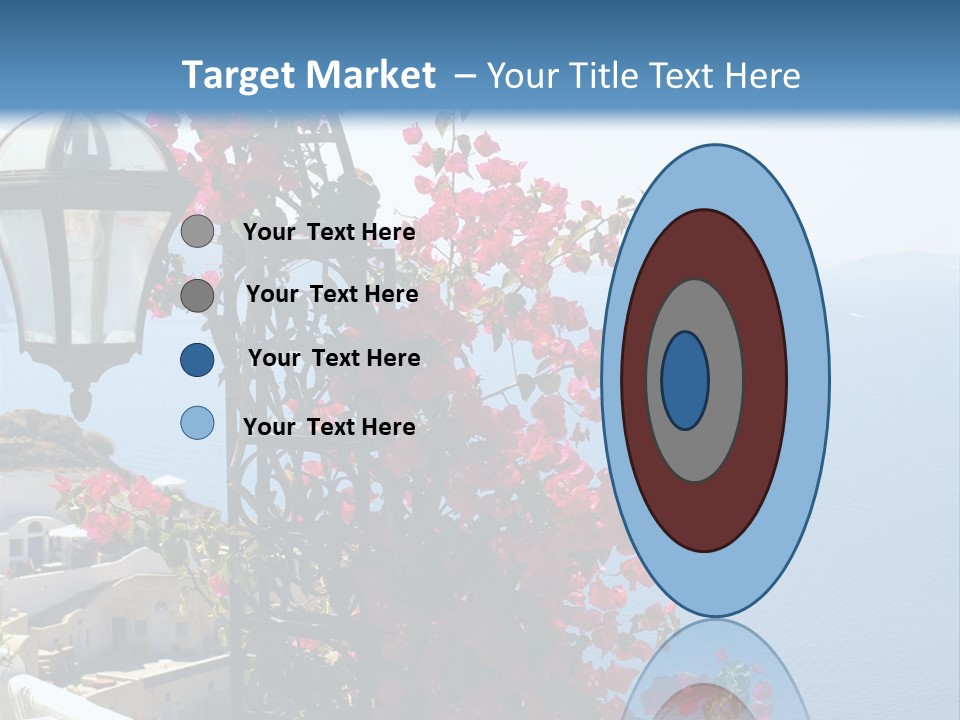 A Lamp Post With Flowers Growing On It PowerPoint Template