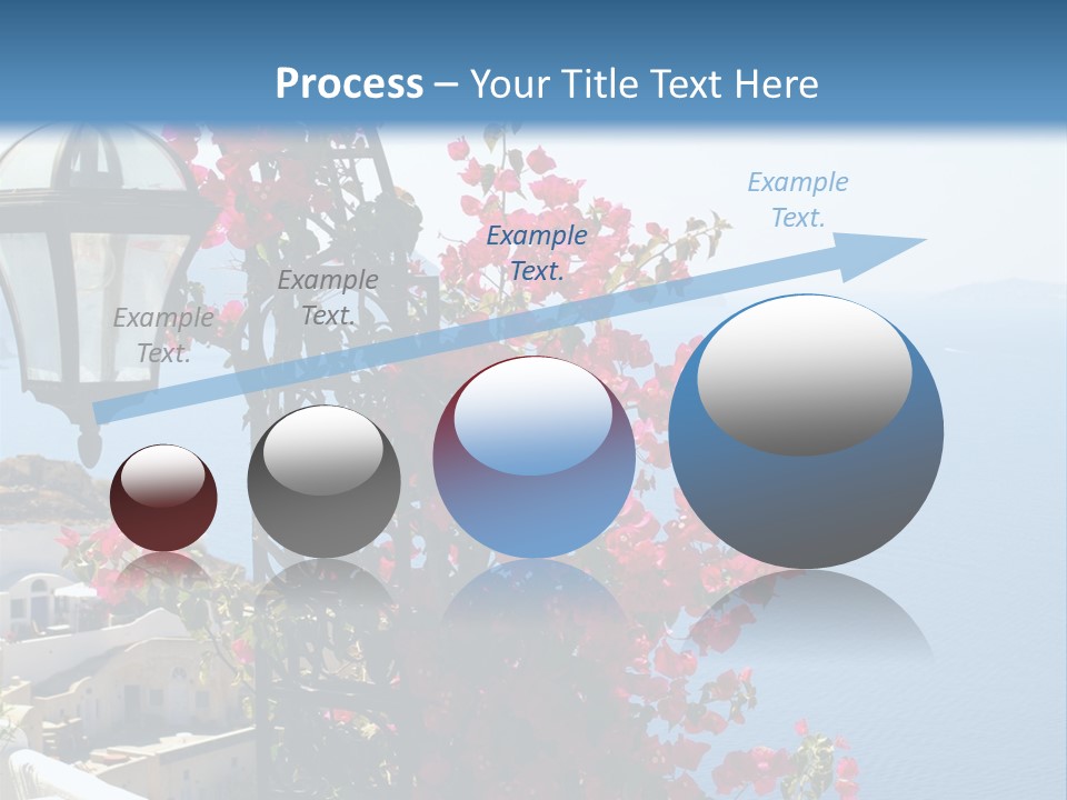 A Lamp Post With Flowers Growing On It PowerPoint Template