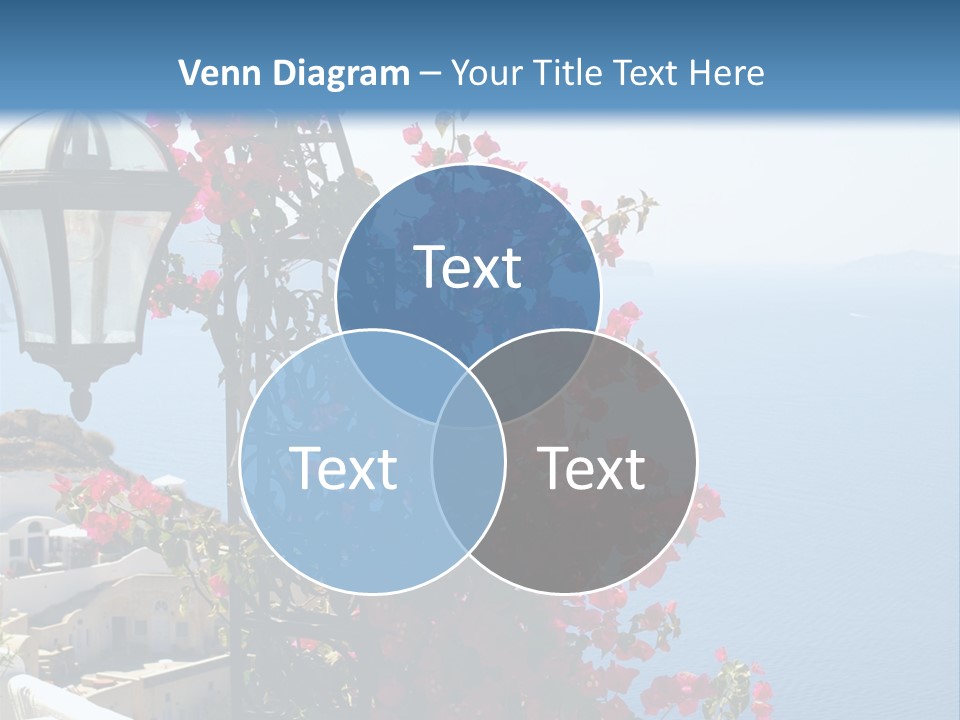 A Lamp Post With Flowers Growing On It PowerPoint Template